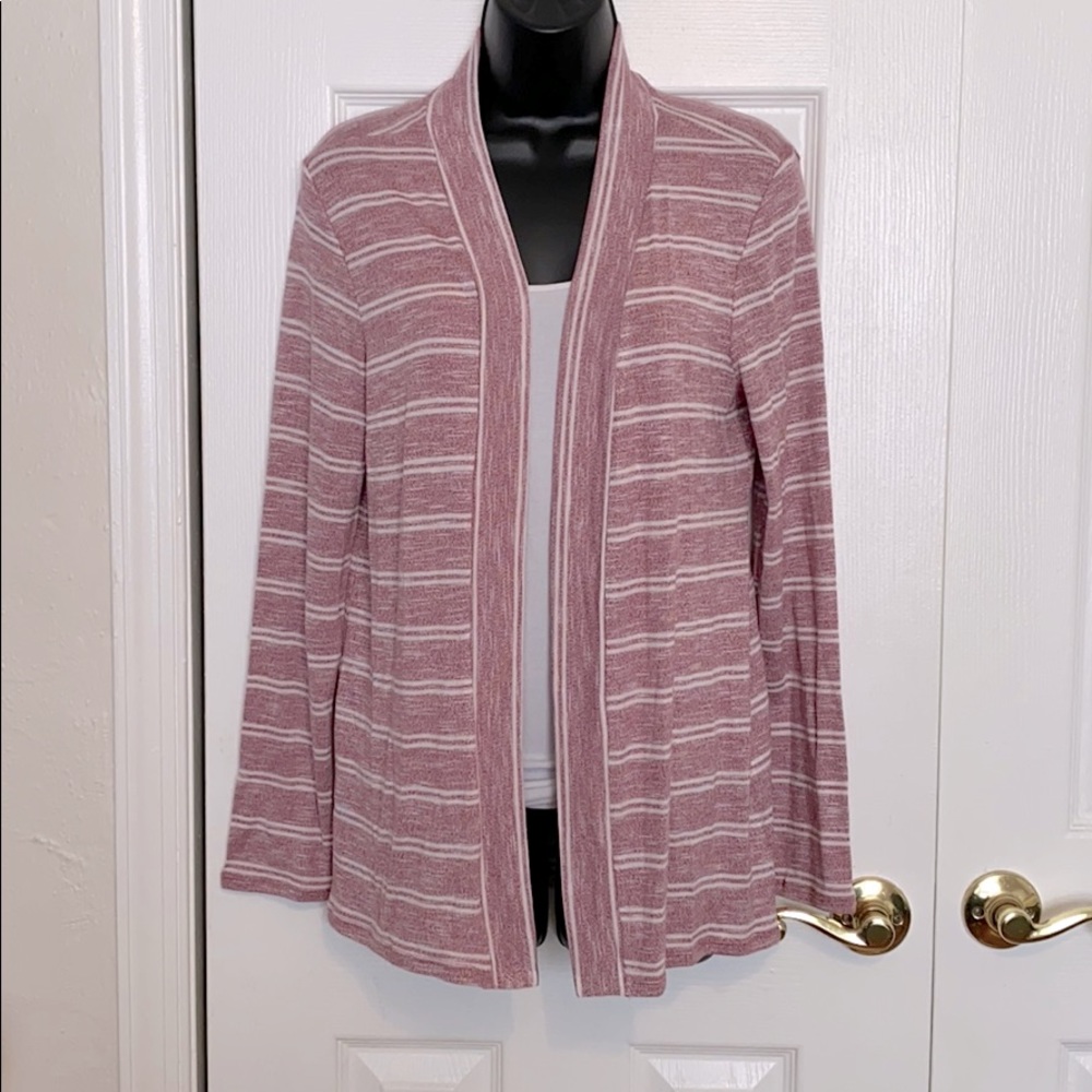 NWT Mix by 41 Hawthorn Striped Open Cardigan